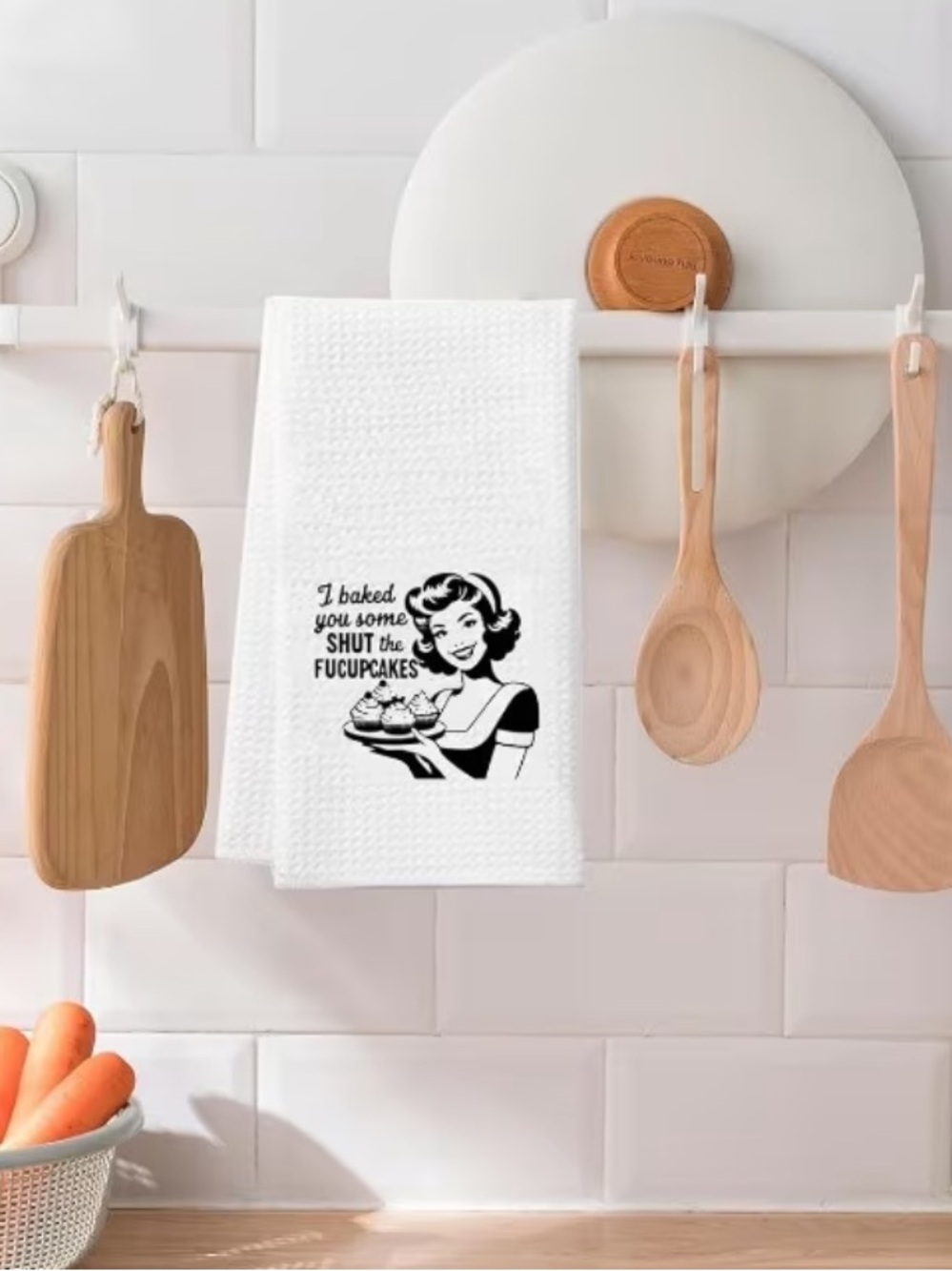 “ I Baked You Some Shut The Fucupcakes” Kitchen Towel NIP - Picture 3 of 4